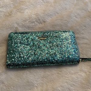 Kate Spade Glitter Bug Stacy Bifold Wallet Blue